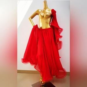 Red Skirt with slit (Small)